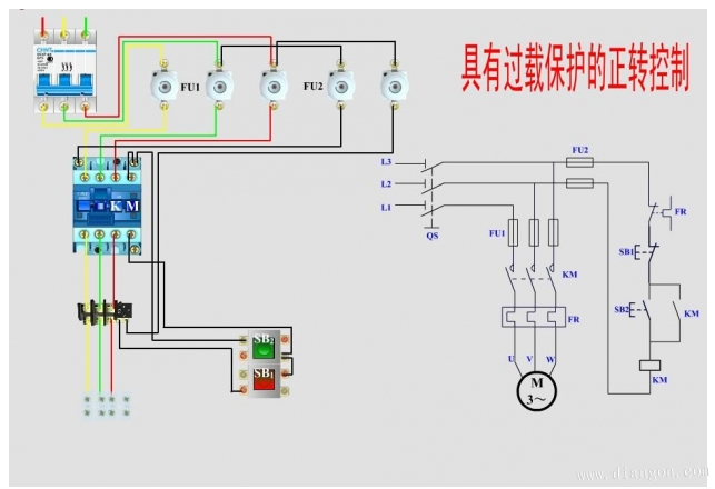 一般的电机控制线接线图 - 电路图分享_电工学习网