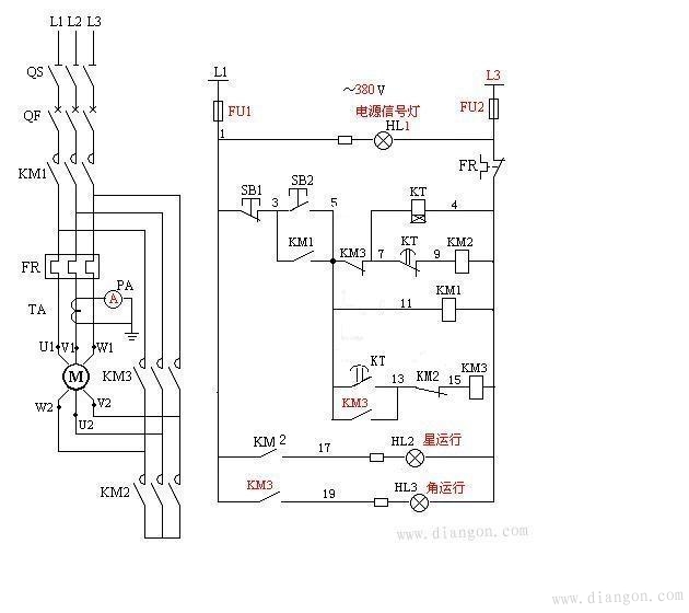 电动机星三角控制电路