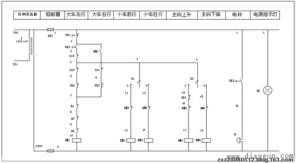 10t龙门吊电路图纸