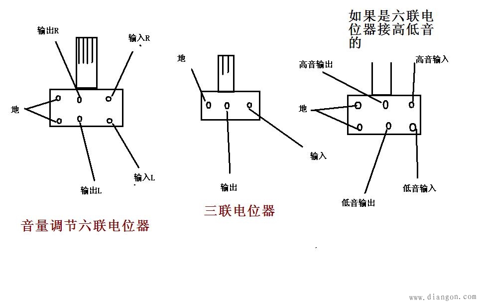 音量电位器接线图