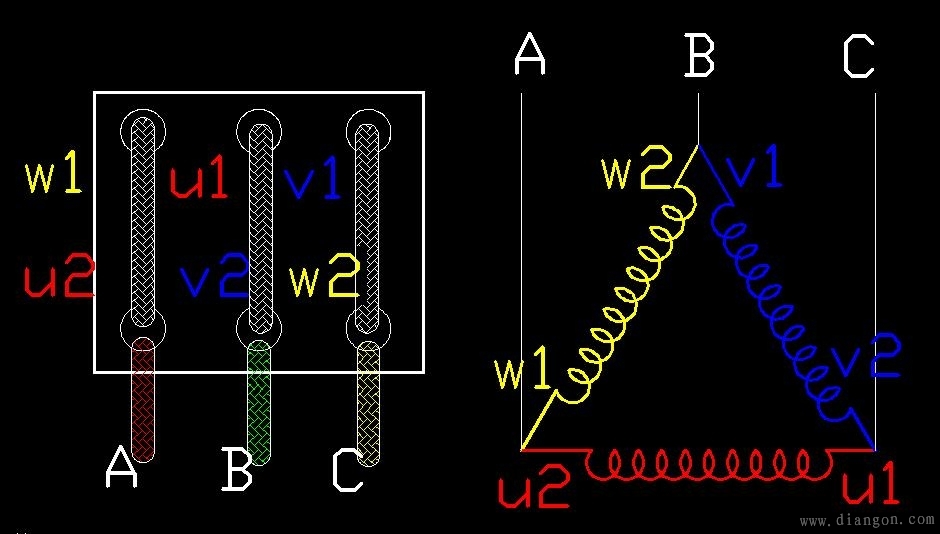 三相电机接线方法三相交流电机接线方法三相异步电动机接线图