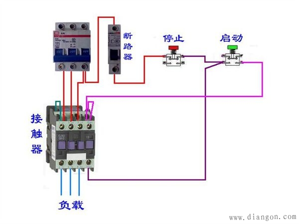 380v交流接触器自锁接线图 - 电路图分享_电工学习网
