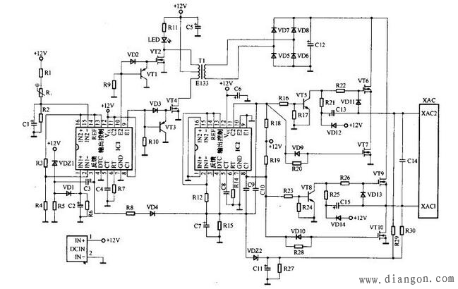 车载逆变器电路图原理