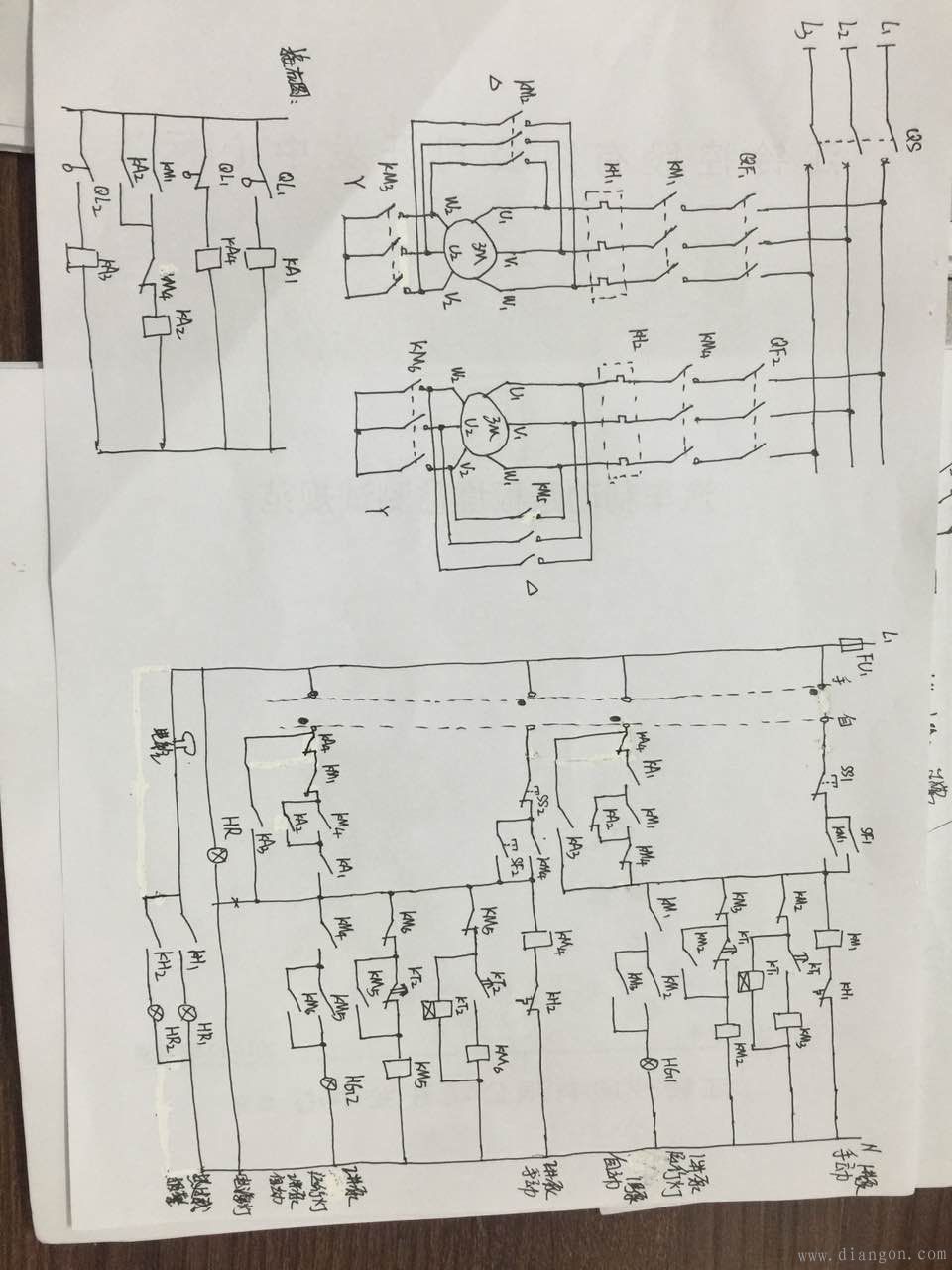 降压启动一用一备手自动转换排水泵原理图.jpg