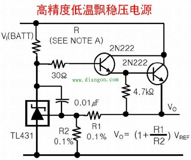 高精度tl431集成电路块稳压可调电路图解