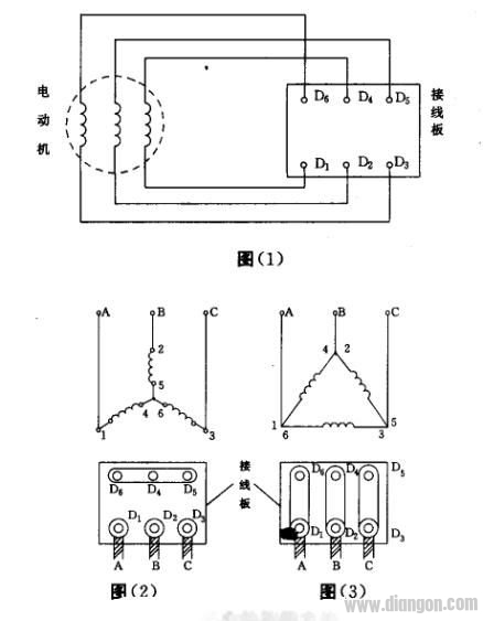 三相异步电机接线图 - 电动机_电工学习网
