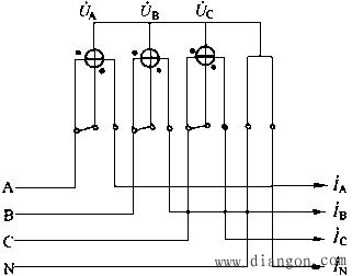 三相四线有功电能表的正确接线