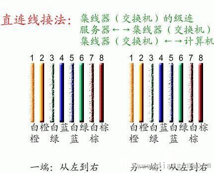 网线面板接法图解