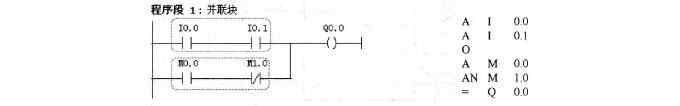 PLC电路块的串联和并联逻辑指令