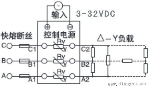 多路固态继电器接线图片