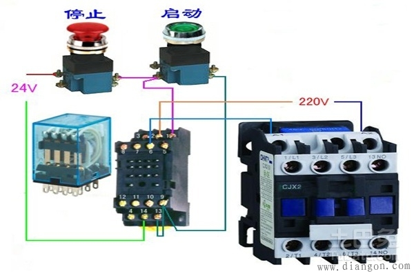 220v/380v接觸器怎麼接線