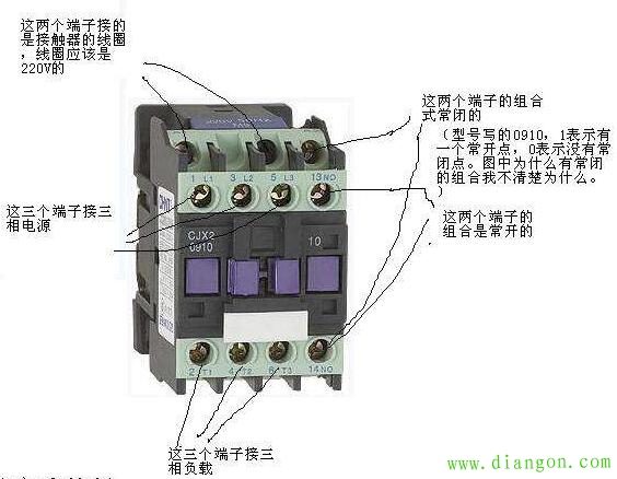 交流接触器实物图