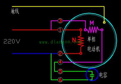 220v电动机6线接线图图片