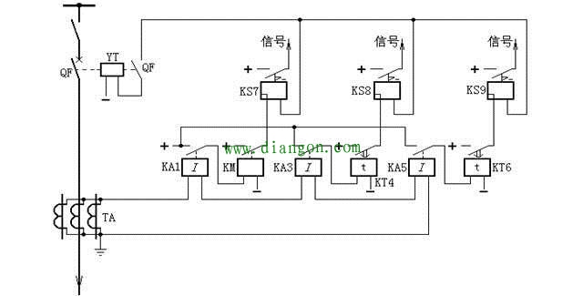 三段式零序电流保护原理接线图